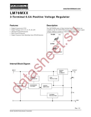 MC78M05CDTXM datasheet  